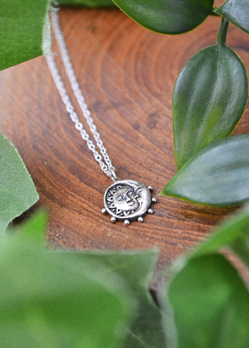 Sterling Silver Moon & Sun Necklace