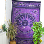 Midnight Batik Celestial Twin Tapestry Bedspread
