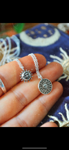 Sterling Silver Sun & Moon Face Necklace