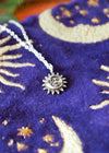 Sterling Silver Sun & Moon Face Necklace