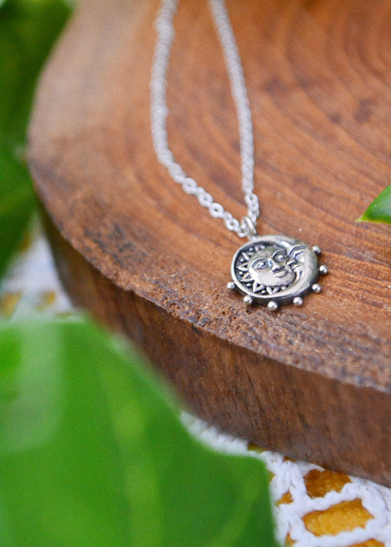 Sterling Silver Moon & Sun Necklace